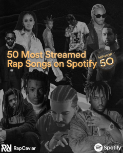 Most Streamed Rap Song Collage