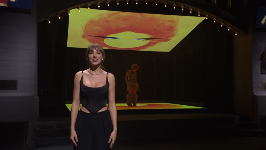 Taylor Swift Introduces Ice Spice's 'SNL' Performance