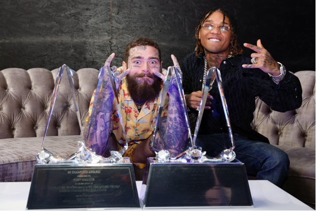 Post Malone and Swae Lee's "Sunflower" Achieves Historic Double-Diamond Certification