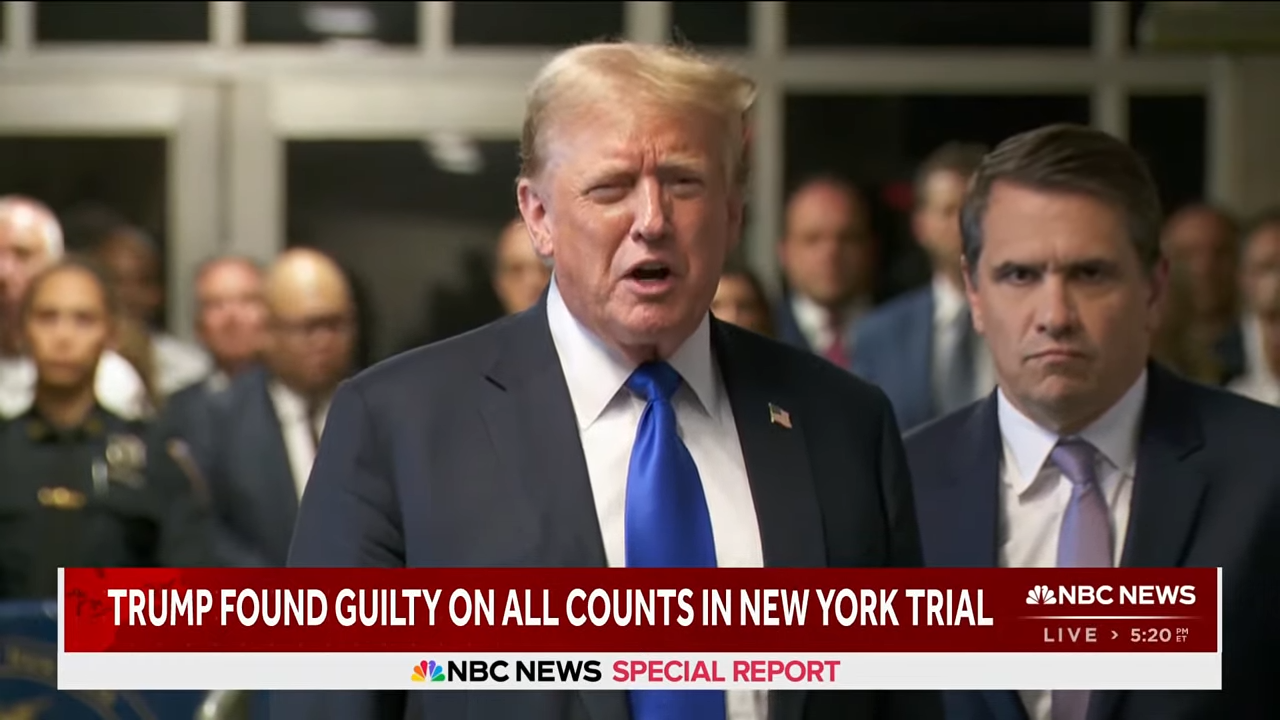 Donald Trump Found Guilty on All 34 Counts in Criminal Hush Money Trial