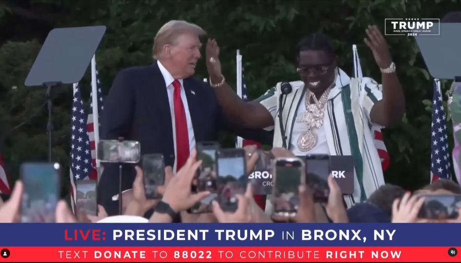 Trump Hosts Sheff G and Sleepy Hallow at Bronx Rally One Year After Their 140-Count Indictment