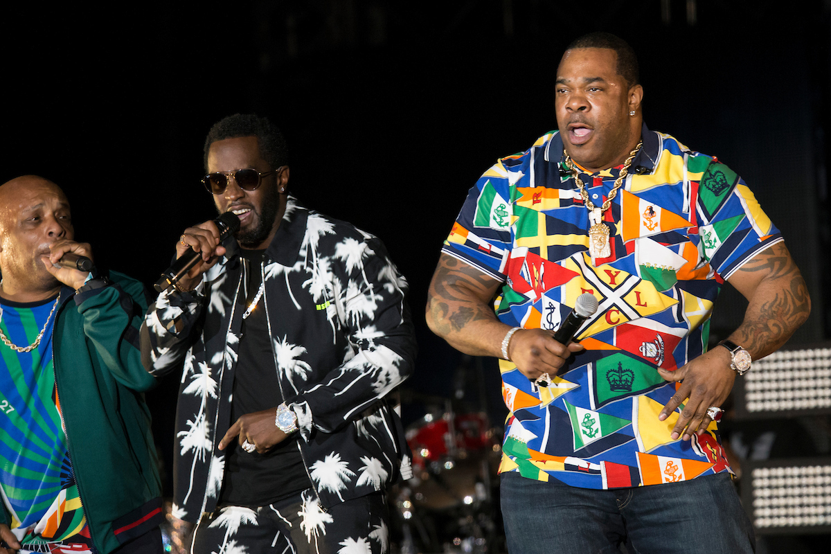 Diddy and Busta Rhymes perform at the Something In The Water Festival